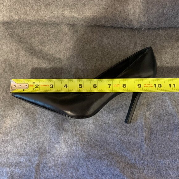 Lauren Ralph Lauren Sarina Women's Black Leather Heel Pointed Toe Pump Shoes - Picture 13 of 13